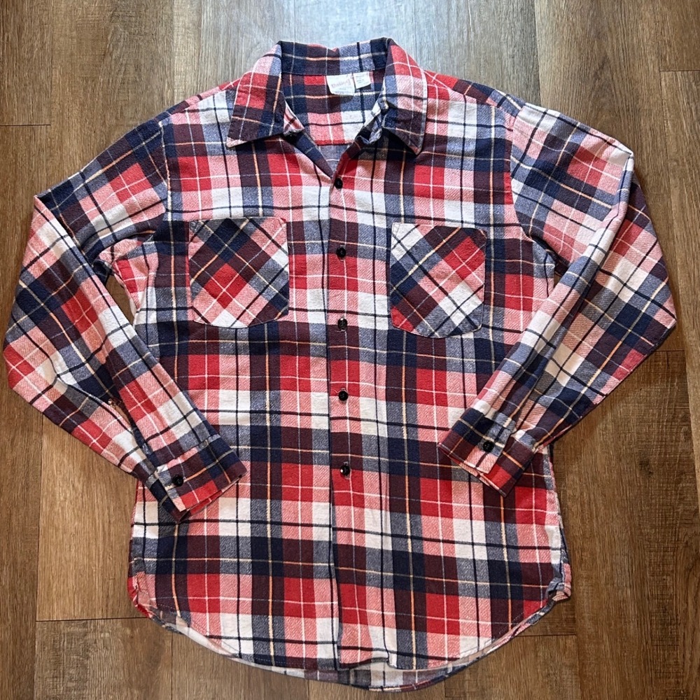 Vintage Unitog Union Made Plaid Flannel Shirt Mens Med Red Gorpcore R26015 59831